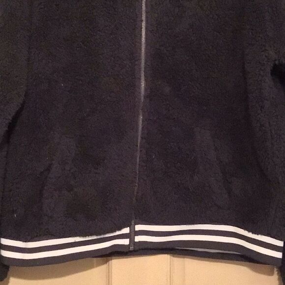 PJ SALVAGE WOMENS BOMBER BABE BLACK PLUSH ZIP FRONT JACKET - Picture 5 of 9